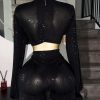 Sequin cutout detailed playsuit