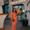 Crotchet knitted maxi dress
