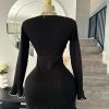Knitted monochromatic Dress