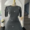 Star shaped rhinestones detailed skirt set