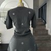 Star shaped rhinestones detailed skirt set