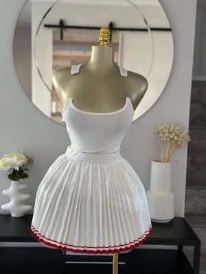 Invisible strap white top