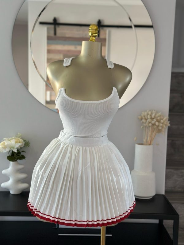 Invisible strap white top