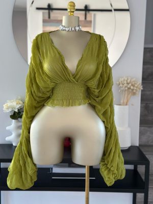 Ruffled longsleeve top