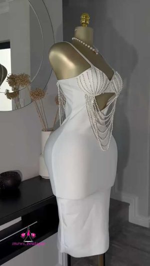 anycript_thumbnail_1.jpg White fashionova pearl embellished midi bandage dress