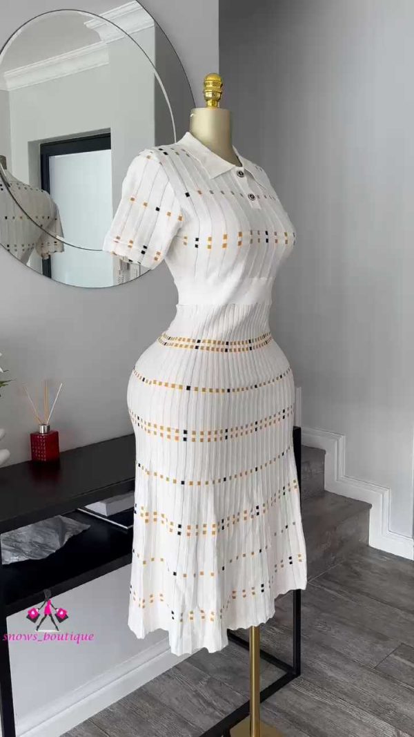 White midi dress