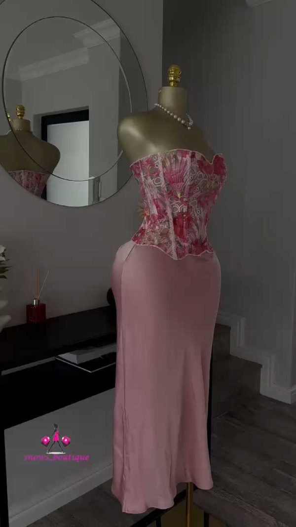 Pink tube corset