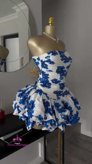 D&G inspired strapless bubble dress