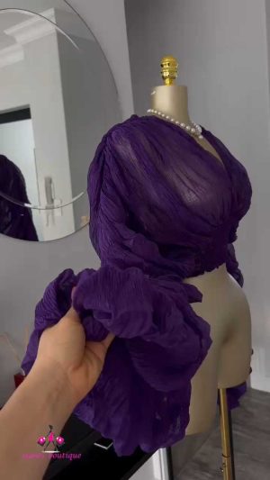 Purple Ruffled longsleeve top